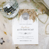 Invitation Boho Papmas Grass Disco Ball N'Importe Quel Âge An