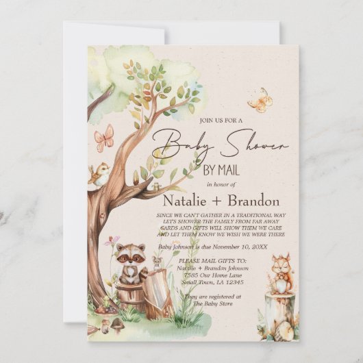 Invitation Boho par Baby shower postal (Devant)