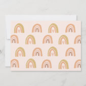 Invitation Boho Pastel Arc-en-ciel 1er anniversaire Invitatio (Dos)