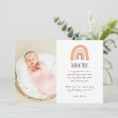 Invitation Boho Pastel Arc-en-Ciel 1er Anniversaire Photo Mer (Debout devant)
