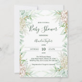 Invitation Boho Pastel Floral Genre Baby shower neutre (Devant)
