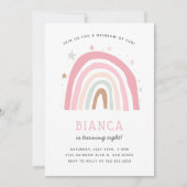 Invitation Boho Pastel Rainbow Girl's Birthday Party (Devant)