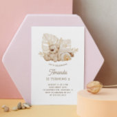 Invitation Boho Pastel Teddy Bear | Parti Anniversaire de enf