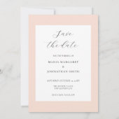 Invitation Boho Peach & Blush Floral Wedding Save the Date (Dos)