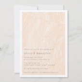 Invitation Boho Peach Blush Marble Mariage moderne (Devant)
