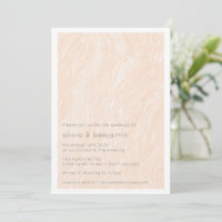 Boho Peach Blush Marble Mariage moderne