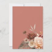 Invitation Boho Peach & Rust Floral Rust Petit-déjeuner de ma (Dos)