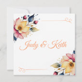 Invitation Boho Peachy Floral (Devant)