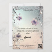 Invitation Boho Periwinkle et la Fête des mariées d'argent (Dos)