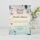 Invitation Boho Periwinkle et la Fête des mariées d'argent (Debout devant)