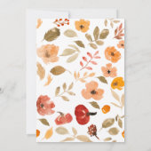 Invitation Boho Petit citrouille baby shower d'automne (Dos)