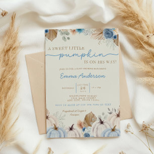 Invitation Boho Petit Citrouille Invitation, Automne Bébé Gar