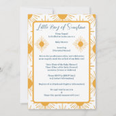 Invitation Boho Petit Rayon de Soleil Baby Shower Neutre (Devant)