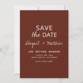 Invitation Boho Photo Arche Save The Date Terracotta (Dos)