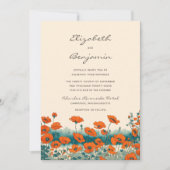 Invitation Boho Photo Floral Fleur sauvage Mariage (Devant)