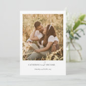 Invitation Boho Photo Moderne Minimaliste Mariage (Debout devant)