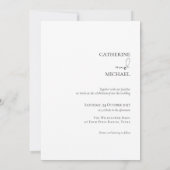 Invitation Boho Photo Moderne Minimaliste Mariage (Dos)