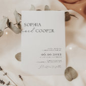 Invitation Boho Photo Moderne Minimaliste Mariage