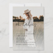 Invitation Boho Photo Oh Babies Baby shower (Devant)