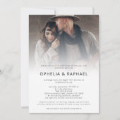 Invitation Boho Photo Overlay QR Code Mariage de Bohême (Devant)