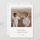 Invitation Boho Photo Wedding | Minimaliste allema (Devant)