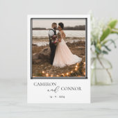 Invitation Boho Photo Wedding | Minimaliste modern (Debout devant)