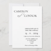 Invitation Boho Photo Wedding | Minimaliste modern (Dos)