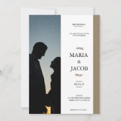 Invitation Boho Photo Wedding | Minimaliste modern (Devant)