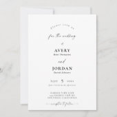 Invitation Boho Photo Wedding | Minimaliste modern (Devant)