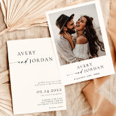 Invitation Boho Photo Wedding | Minimaliste modern