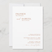 Invitation Boho Photo Wedding, Minimaliste Moderne (Devant)