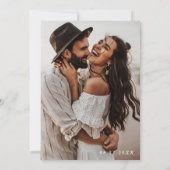 Invitation Boho Photo Wedding, Minimaliste Moderne (Dos)