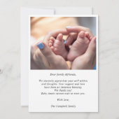 Invitation Boho Photo Welcome Baby Announcement Card (Dos)
