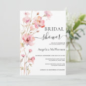 INVITATION BOHO PINK BLUSH FLEURS A L'AQUARELLE ENTERREMENT D (Debout devant)