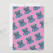 Invitation Boho Pink Denim Girl Blue Jean Baby Shower (Dos)