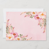 Invitation Boho Pink Gold Floral Dreamcatcher 21e anniversair (Dos)