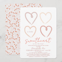 Boho Pink Hearts Chéri Baby shower Drive by