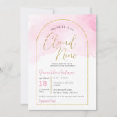 Invitation Boho Pink La mariée est sur neuf Fêtes des mariées (Devant)