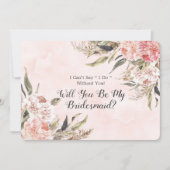 Invitation Boho Pink Peony Pampas Serez-Vous Ma Femme D'Accue (Devant)