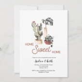 Invitation Boho Plantes Succulent House Party (Devant)