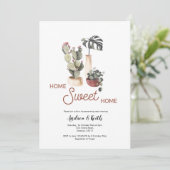 Invitation Boho Plantes Succulent House Party (Debout devant)