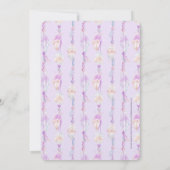 Invitation Boho plume aquarelle violet mariage invite (Dos)