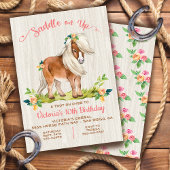 Invitation Boho Pony fête d'anniversaire