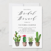 Invitation Boho Pot Succulents et Cactus Bridal Brunch (Devant)