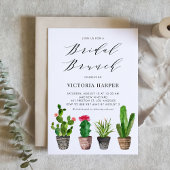 Invitation Boho Pot Succulents et Cactus Bridal Brunch