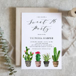 Invitation Boho Pot Succulents et Cactus Sweet 16 Party<br><div class="desc">Invités Invitations à votre événement avec cette invitation sucrée personnalisable 16. Il présente des cactus en pots d'aquarelle et des succulents. Personnalisez cette invitation en ajoutant vos détails. Cette invitation au sweet sixteen de cactus est parfaite pour les événements d'été.</div>