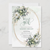 Invitation Boho Poussiéreux Vert Eucalyptus Design C'est Une (Devant)