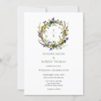 Boho prairie fleurs sauvages courre monogramme