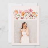 Invitation Boho prairie photo fleur sauvage Sweet 16 (Dos)