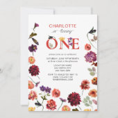 Invitation Boho Premier Anniversaire 1er Anniversaire Aquarel (Devant)